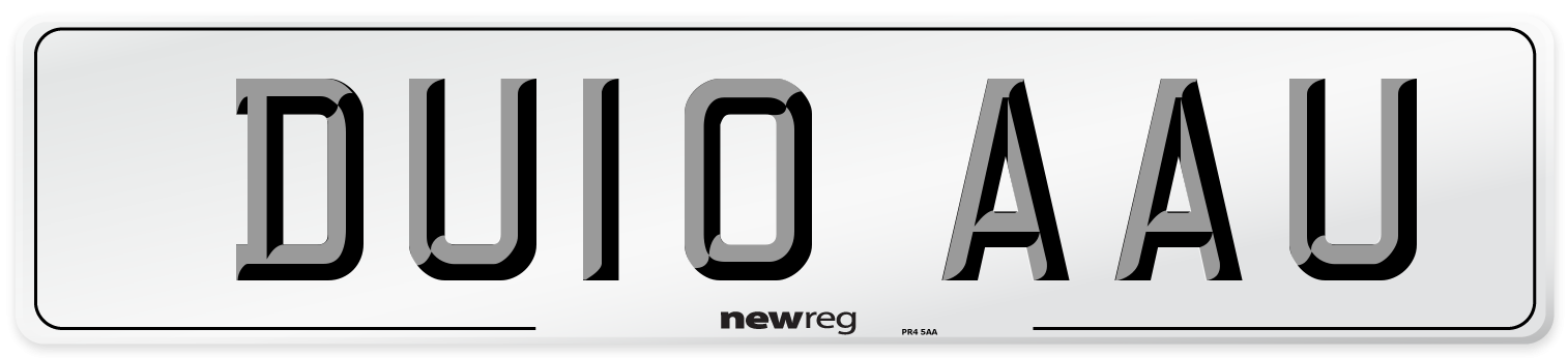 DU10 AAU Number Plate from New Reg